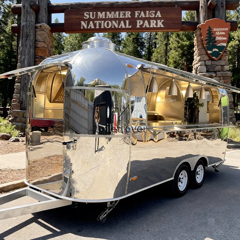 

Commercial Food Truck Traileraesthetic Fully Equipped Food Trailer Prefab Container Food Truck for Outdoor Street Sale