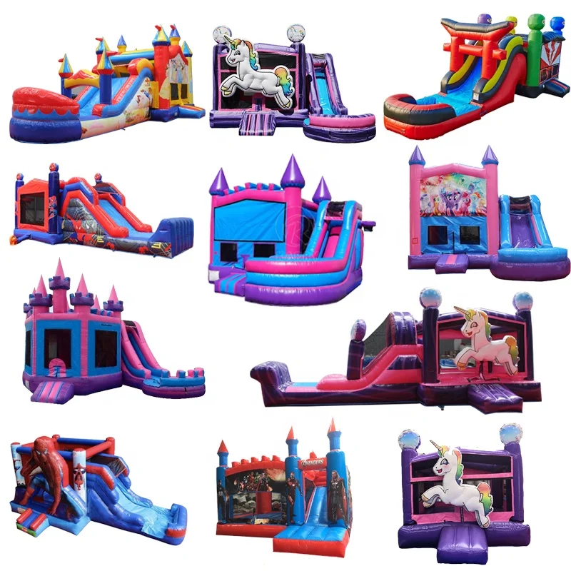 FOR  Moonwalk Adult Inflatable Bounce House Combo Outdoor Jumping Bouncy Castle Kids White Bouncer House With Water Slide