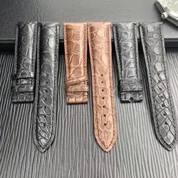 Top Quality Genuine Crocodile Luxury Round Stripe Crocodile Skin Strap Size 18mm 19mm 20mm 21mm 22mm