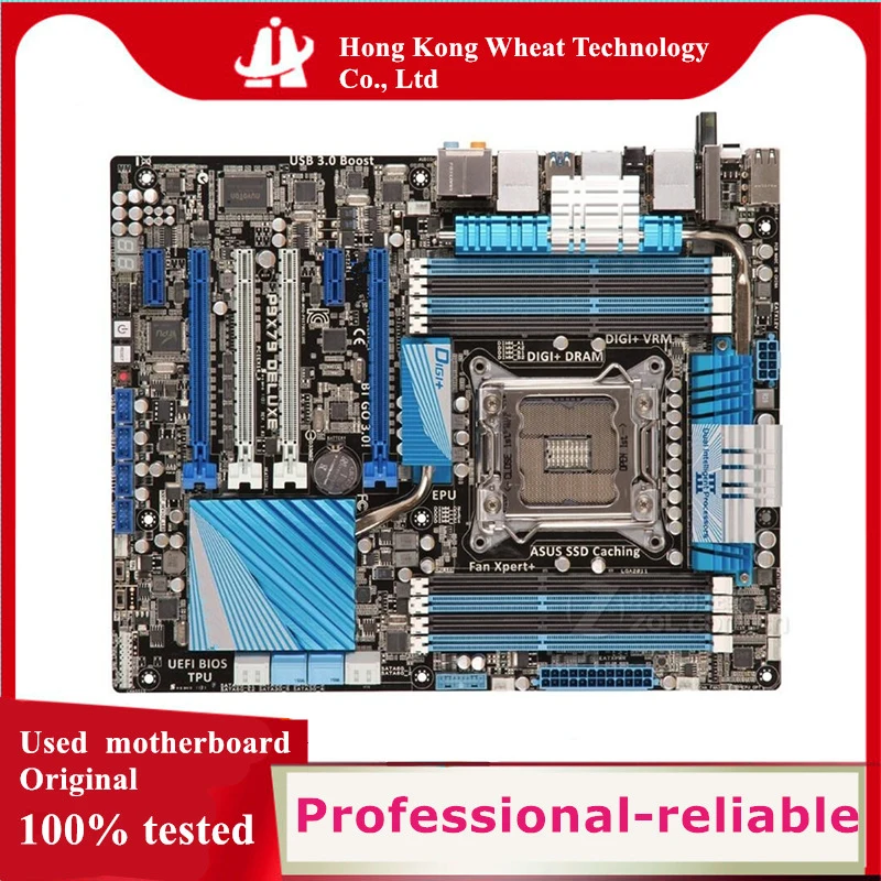 For Intel X79 P9X79 Deluxe motherboard Used original LGA 2011 LGA2011 DDR3 64GB USB2.0 USB3.0 SATA3 Desktop Mainboard