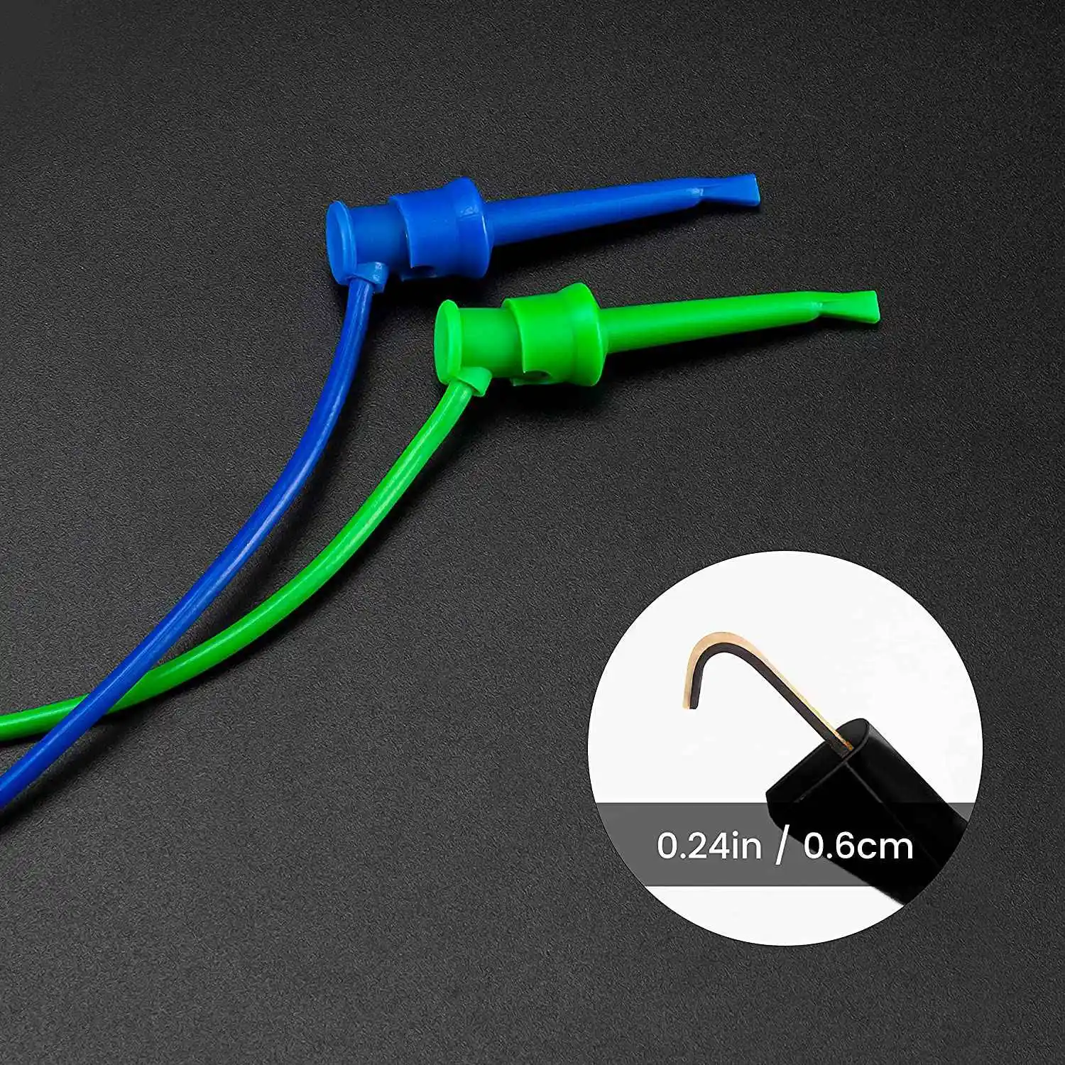 5PCS Test Hook Wire Stackable Banana Plug To Mini Grabber Multimeter Test Lead Set Flexible Wire Leads 500V/5V 39 Inch
