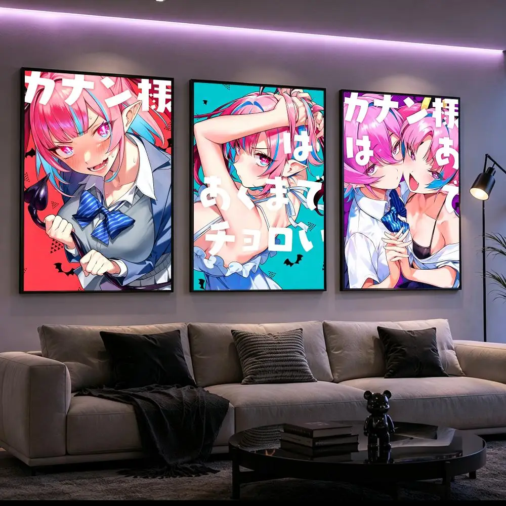 Kanan‑sama wa Akumade Choroi Poster Poster HD Printing Cyberpunk Style Wall Art Home Decor For Gaming Room Living Room Gift