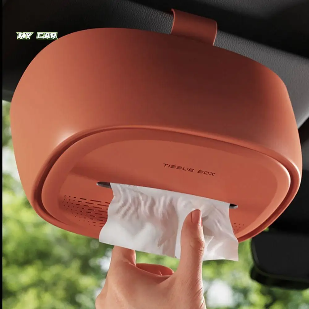 

Suspension Car Tissue Holder Detachable Strap Space Saving Portable Napkin Box Convenient Widely Use Car Seat Paper Dispenser