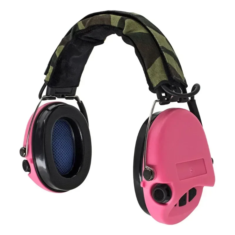 Tactical Headphones MSASORDIN Airsoft Outdoor Sports Hearing Protection Shooting Earmuffs Without Microphone -Pink