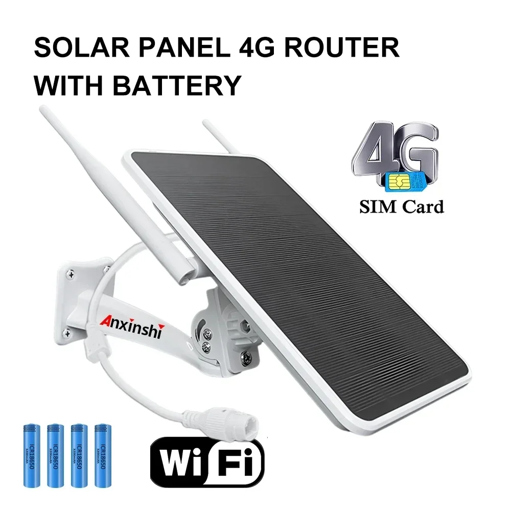 

Outdoor Wireless Router with Solar Panel, WiFi Hotspot and RJ45 LAN Port Connection, Built-in Battery, Standby, 3 Days