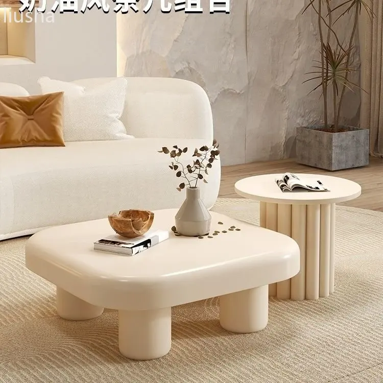 Light luxury creative coffee table, small apartment square side table, small table, cloud drinking table, Nordic net red cream