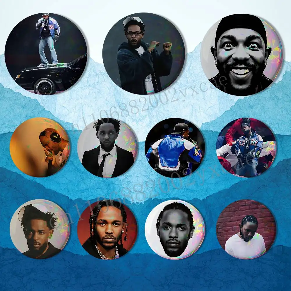 

Luther GNX Kendrick Lamar Round Exquisite Badge Brooches Creative Pins For Clothes Hat Backpack Gift Accessories