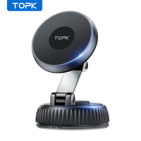 TOPK Magnetic Car Phone Holder for Magsafe Mount 360°Rotation Vacuum Adsorption Suction Cup Bracket for Desk/Bathroom/Universal