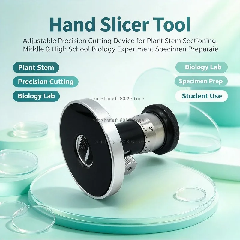 Hand Slicer Tool for Plant Stem Sectioning, Adjustable Precision Cutting Device for Middle & High School Biology Experiments