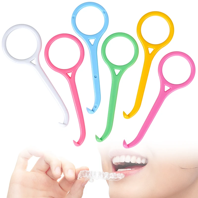 1pc Orthodontic Aligner Hook Invisible Removable Dental Brace Extractor Clear Plastic Oral Care Removable Hook for Braces