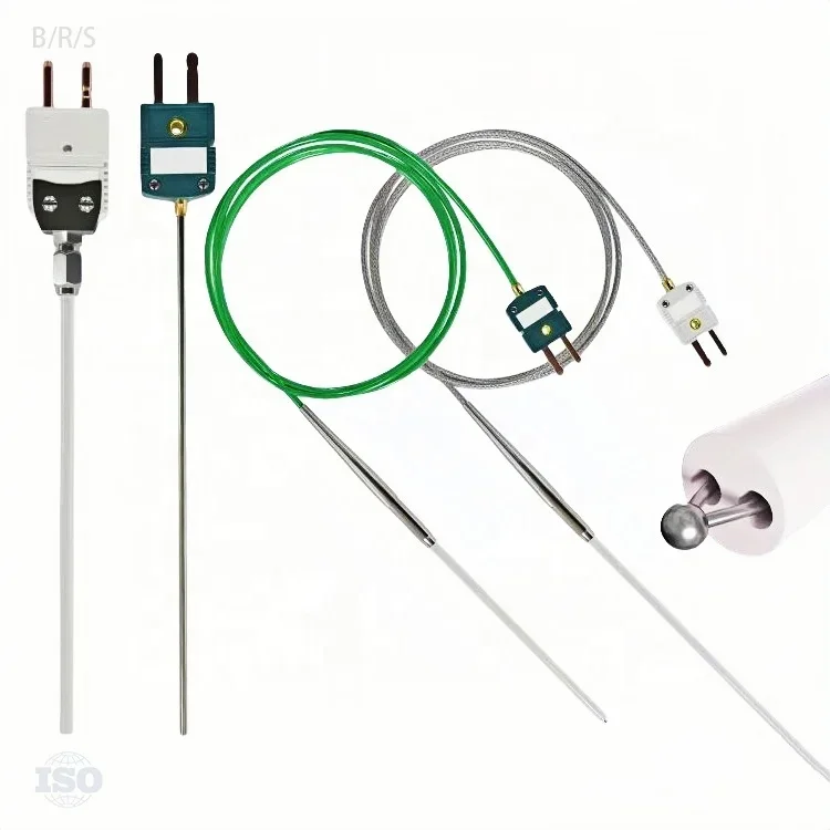 1800 degree thermocouple B R S type Pt-Rh thermocouple portable sensor 3mm dia corundum probe