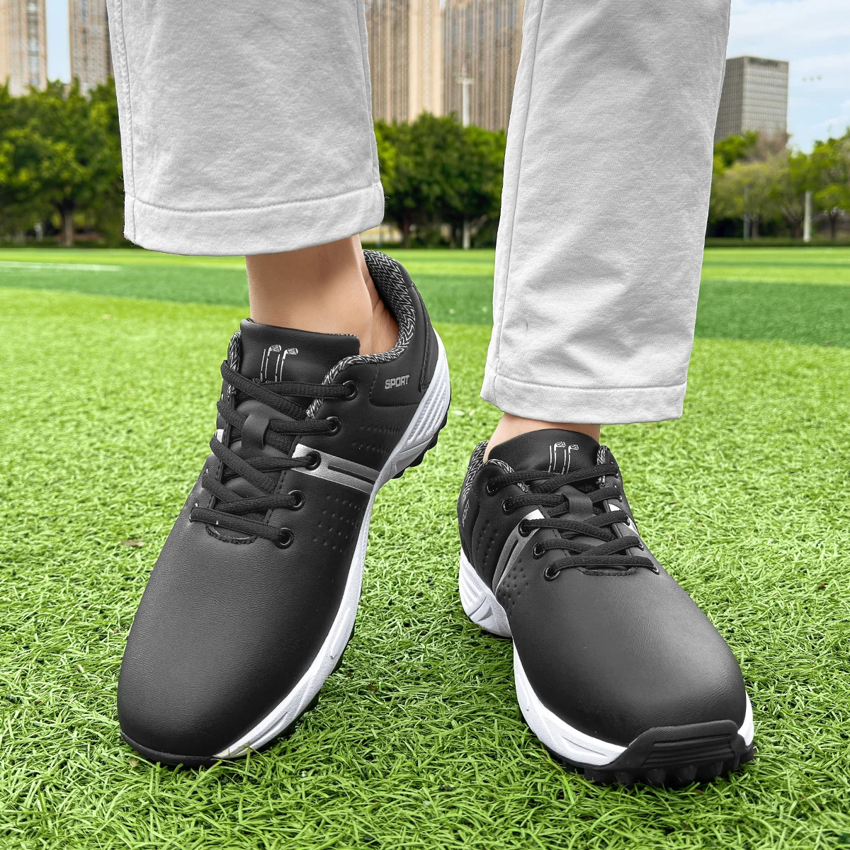 

New men's golf shoes - waterproof golf sports shoes - men's outdoor golf sports shoes - sports shoes for casual walking - men's