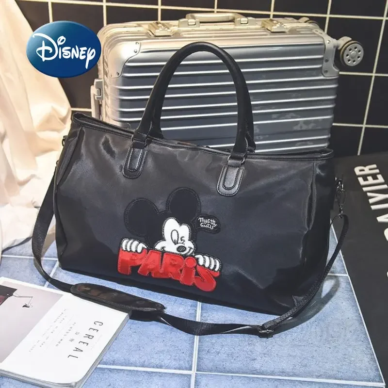 Imagem -04 - Disney-bolsa de Viagem de Grande Capacidade Feminina Bolsa de Mão de Mickey Bolsa de Lazer Desenhos Animados Marca de Luxo Novo