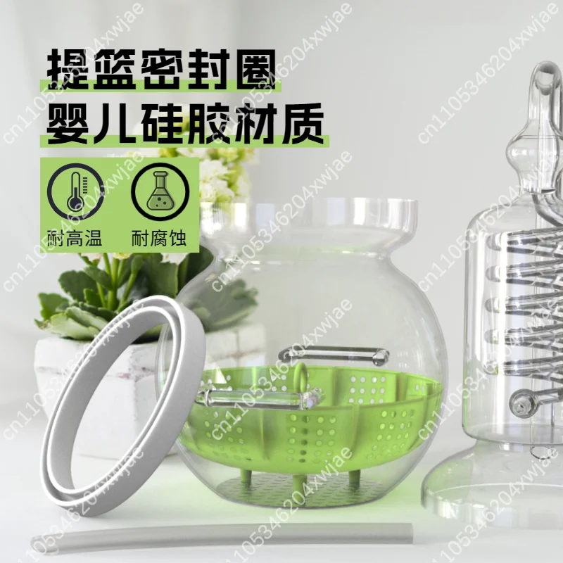 500ml Glass Essential Oil Distiller Steam Distillation Apparatus with Condenser for Hydrosol Perfume Extraction DIY