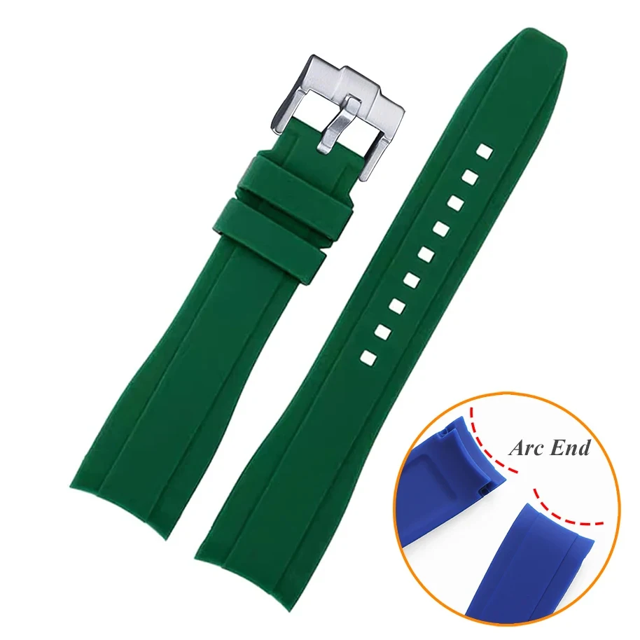 Ремешок силиконовый для часов Swatch с изогнутым концом, водонепроницаемый резиновый браслет для часов «Arc», для мужчин и женщин, спортивный браслет Omega, 20 мм 22 мм