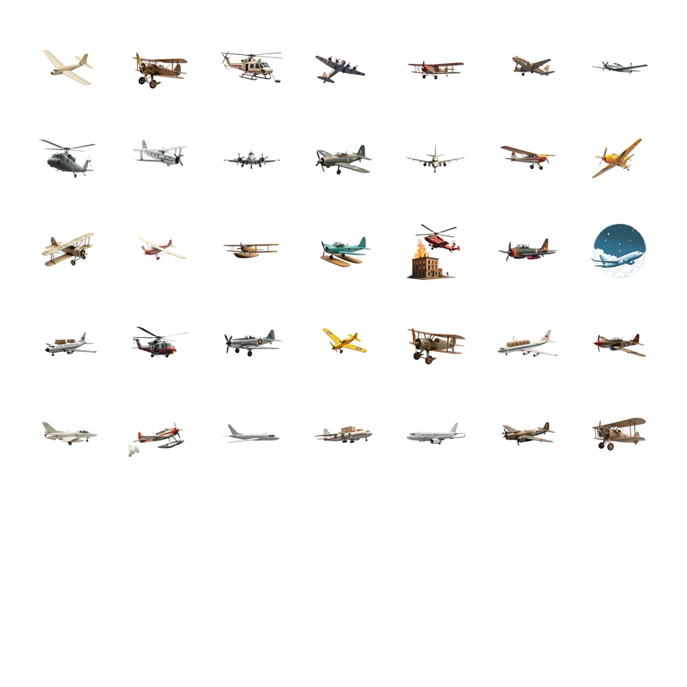35-100 szt. Naklejki z historii lotnictwa, vintage naklejki podróżnicze, naklejki z samolotami do gitary, DIY, deskorolki