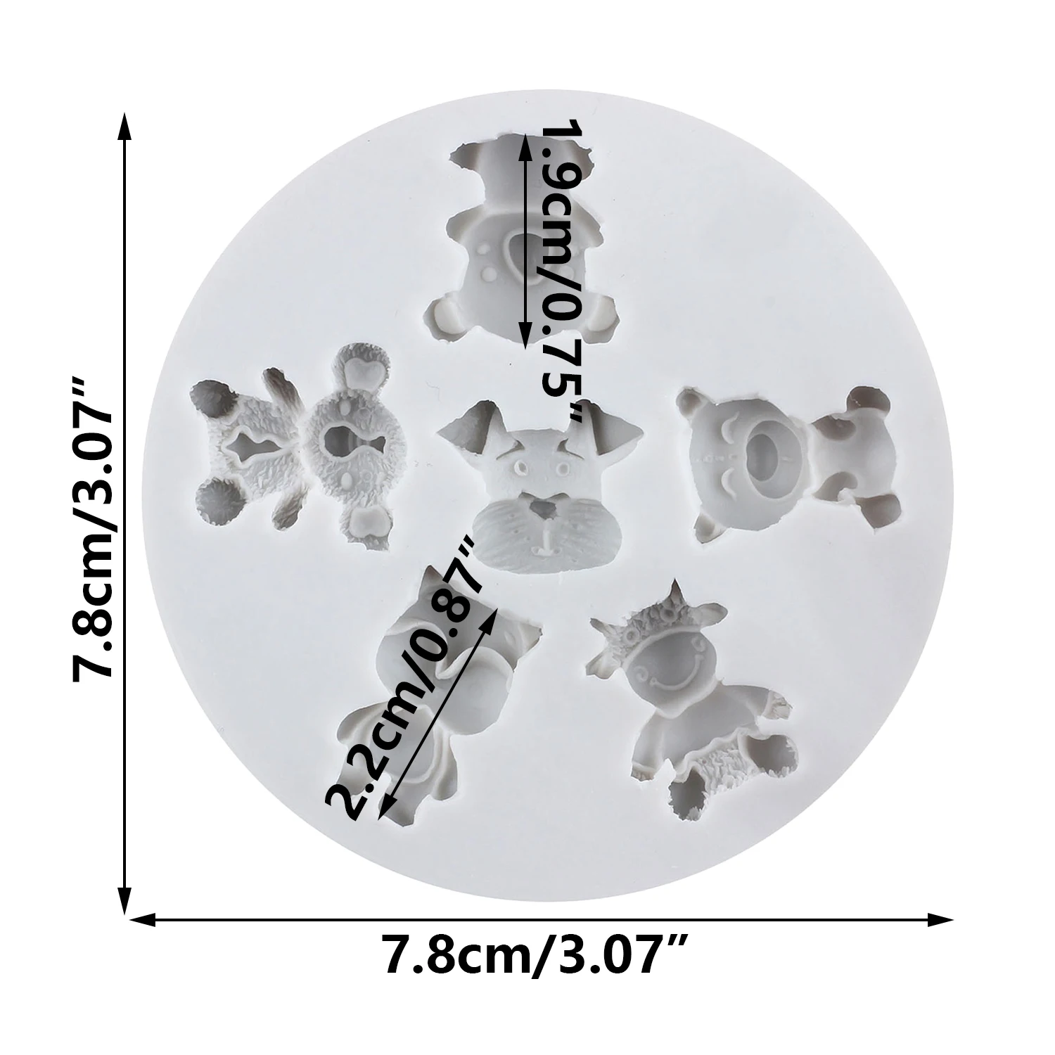 Formy silikonowe Zoo Animal Słoń Fondant Narzędzia do dekorowania ciast Topper na babeczki Czekolada Cukierki Rękodzieło Masa cukrowa Glinka polimerowa