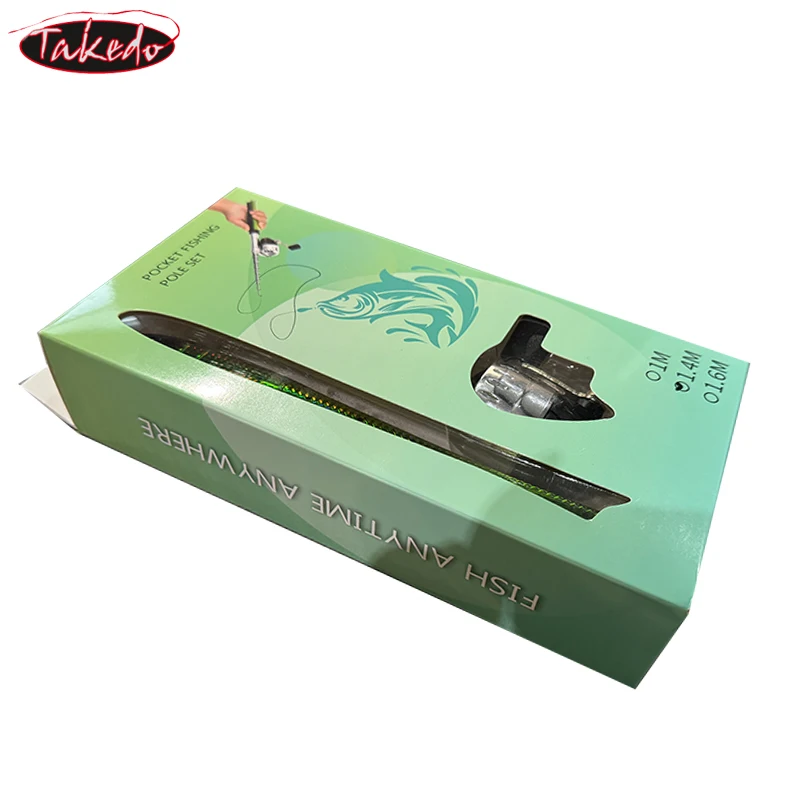 TAKEDO Caña de Pesca Telescópica Portátil 1.6M – Kit Viaje