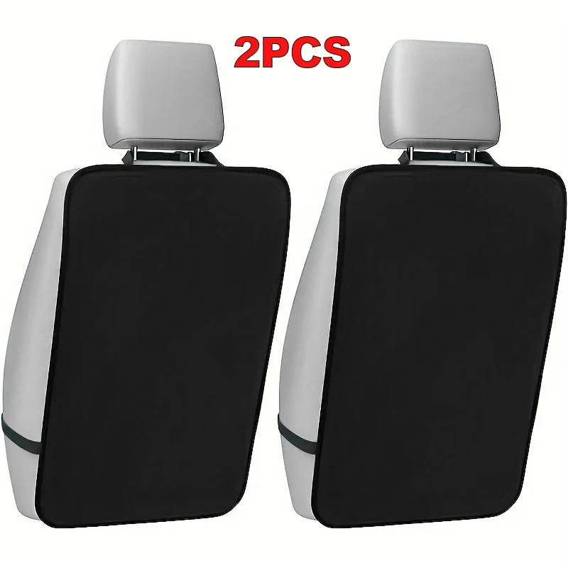 2PCS Car Seat Back Protector Cover for Children Kids Baby Stain-Resistant Car Seat Cover with Kick Guard Practical Car Accessory