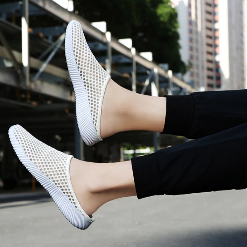 Women's Slippers Summer Mesh Breathable Woman Shoes Men's Sneakers Comfortable Soft Sole Casual Low-Top Walking Shoes for Man