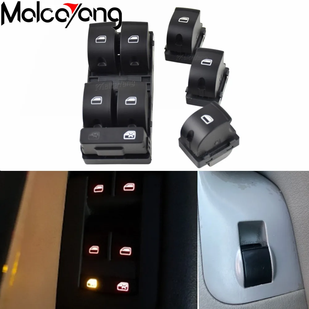 8E0959851B 8ED959851 4F0959855A Car Master Power Window Lifter Switch Control Button Regulator For Audi A4 B6 Audi A4 B7