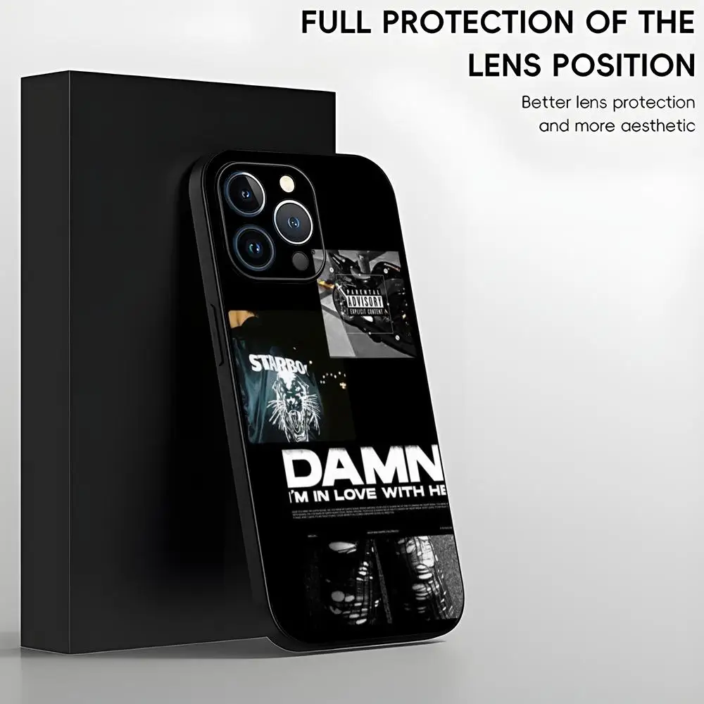 Damn Kendrick Lamar Phone Case For iPhone 16 15 14 13 12 11 X XR XS 8 Plus Mini Pro Max Soft black Shockproof Cover