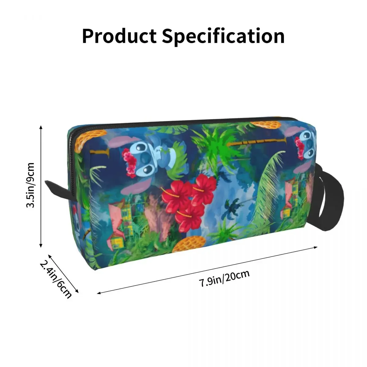 Lilo & Stich Large Makeup Bag Beauty Pouch Travel Cosmetic Bags Lilo And Stitch Organizer for Unisex image 6