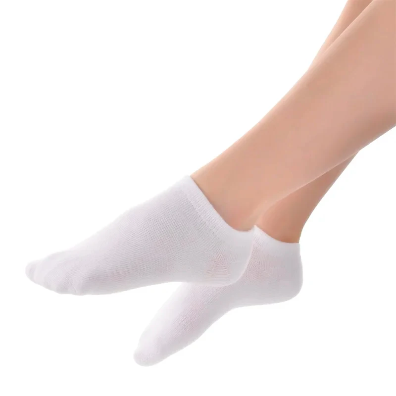 5/10Pairs Boneless Boat Socks  Spring And Autumn Plain Stitch Sports Cotton