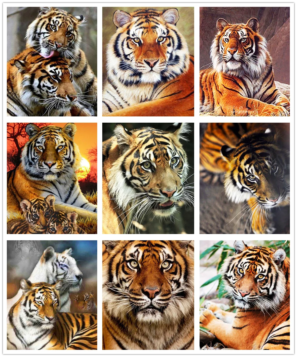 Tiger Diamond Painting Animal Diy Diamond Embroidery Picture of Rhinestones Mosaic Home Decor