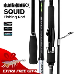 Hunthouse lula vara de pesca egi fiação eging 2.29m 2.52m 2 seções fibra carbono polvo choco acessórios peixe enfrentar