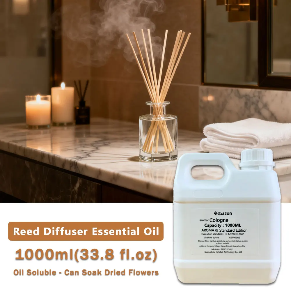 ESAEON 1000ml(33.8 fl.oz) Wild Bluebell/Black Opium Essential Oils, For Hotel/Club/Toilet Reed Diffuser & Fireless Aromatherapy