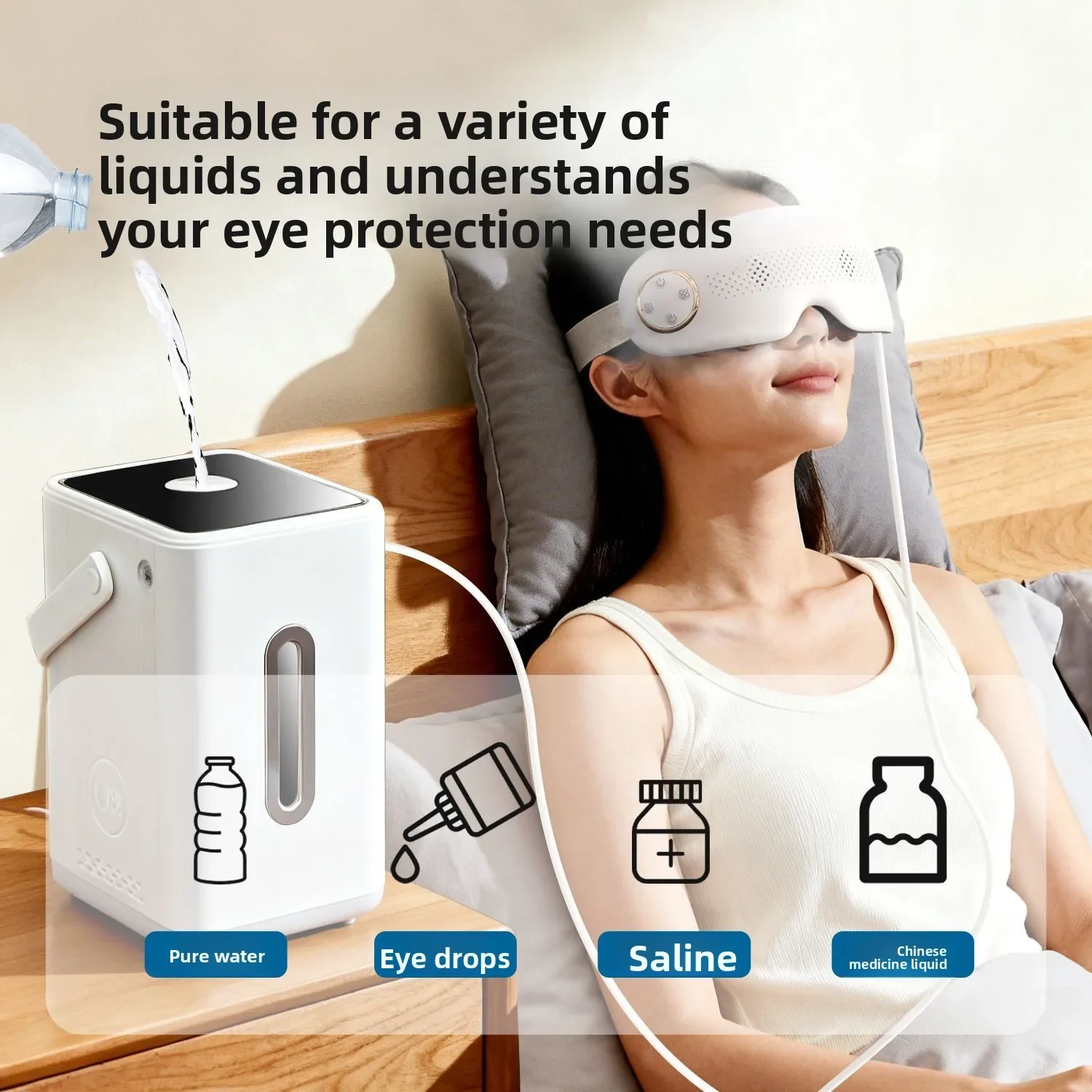 Hot Compress Steam Eye Fumigation Mask, Household Hydrogen Eye Protection Device, Eye Moisturizer for Dry Astringent Eyes