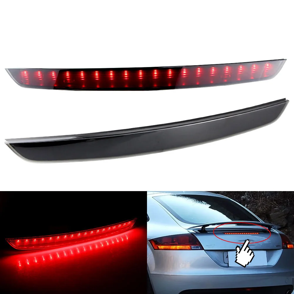 1PC Smoke/Red Lens LED High Level Center 3RD Third Brake Stop Light For Audi MK2 TT 2007 2008 2009 2010 2011 2012 2013 2014