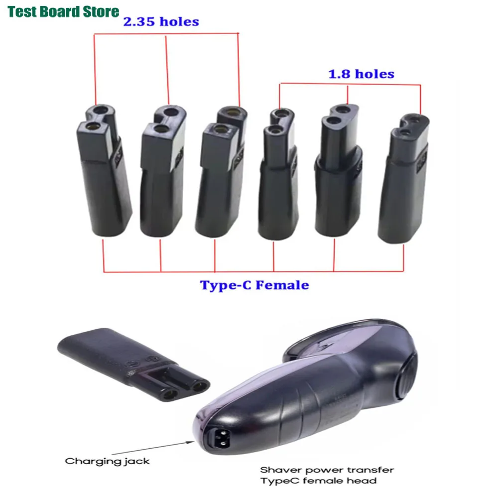 

6pcs USB Type C Charger Convetor Adapter Shaving Power Adapter for Universal Electric Hair Clipper Beard trimmers Shavers