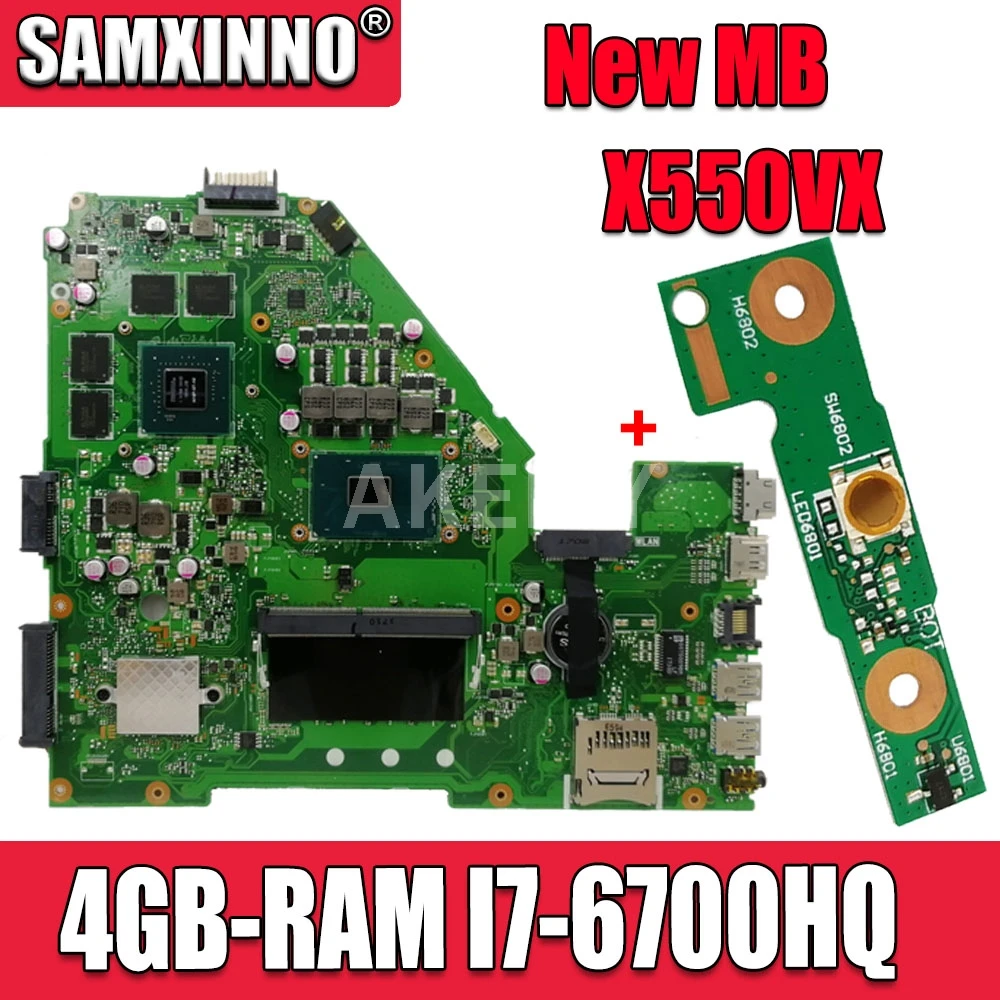 

Материнская плата для ASUS X550VX 60NB0BB0-MB1103 A550V W50V X550V FH5900V X550VB X550VC X550VQ X550VXR X551VX X540VX X550VD X560VX
