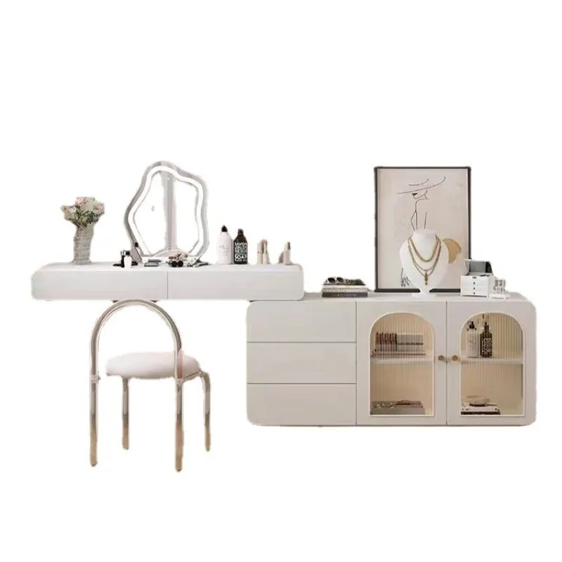 

Acrylic cream wind makeup table modern simple retractable makeup table makeup