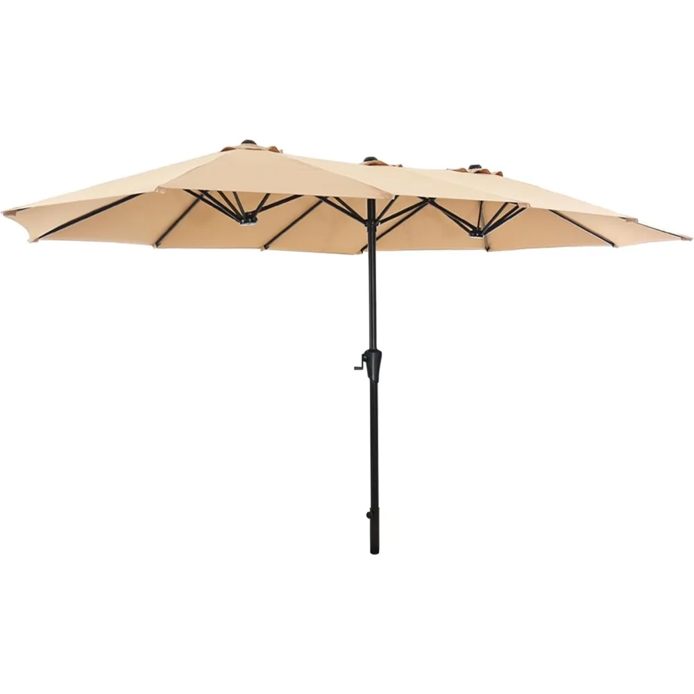 

13FT Outdoor Umbrella for Patio, Double sided Pool Umbrellas with Fade Resistant Canopy, Large Table Umbrella for Deck, Market,