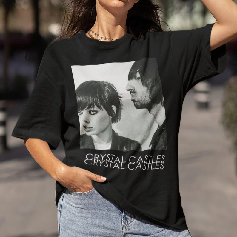 Crystal Castles Unisex T-Shirt - Music Band Graphic Tee - Printed Music Poster For Gift - Alice Glass Merch - Ethan Kath Tops