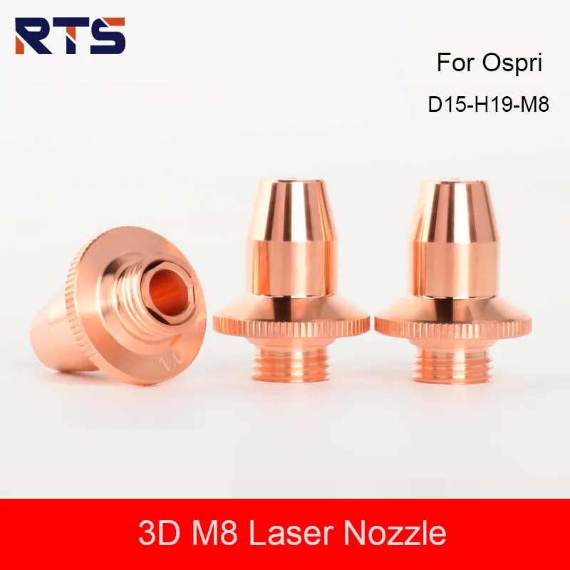 RTS Ospri Laser Cutting Nozzle 3D M8 Bullet Copper Nozzles Double Layer 1.0-4.0 For OSPRI Pipe Cutter Head