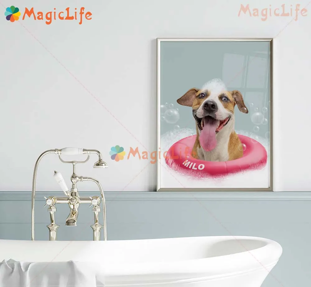 Custom Animal Life Buoy Dog Cat Pet Photo Poster Wall Art Canvas Painting Wall Pictures For Living Room Decor Posters Unframed
