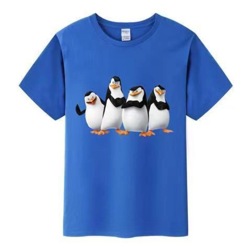 Cute Penguin Print Children T Shirt High Quality Cotton Boy Girl's T-shirt Kids Graphic Tee Summer Short Sleeve Child's Clothing