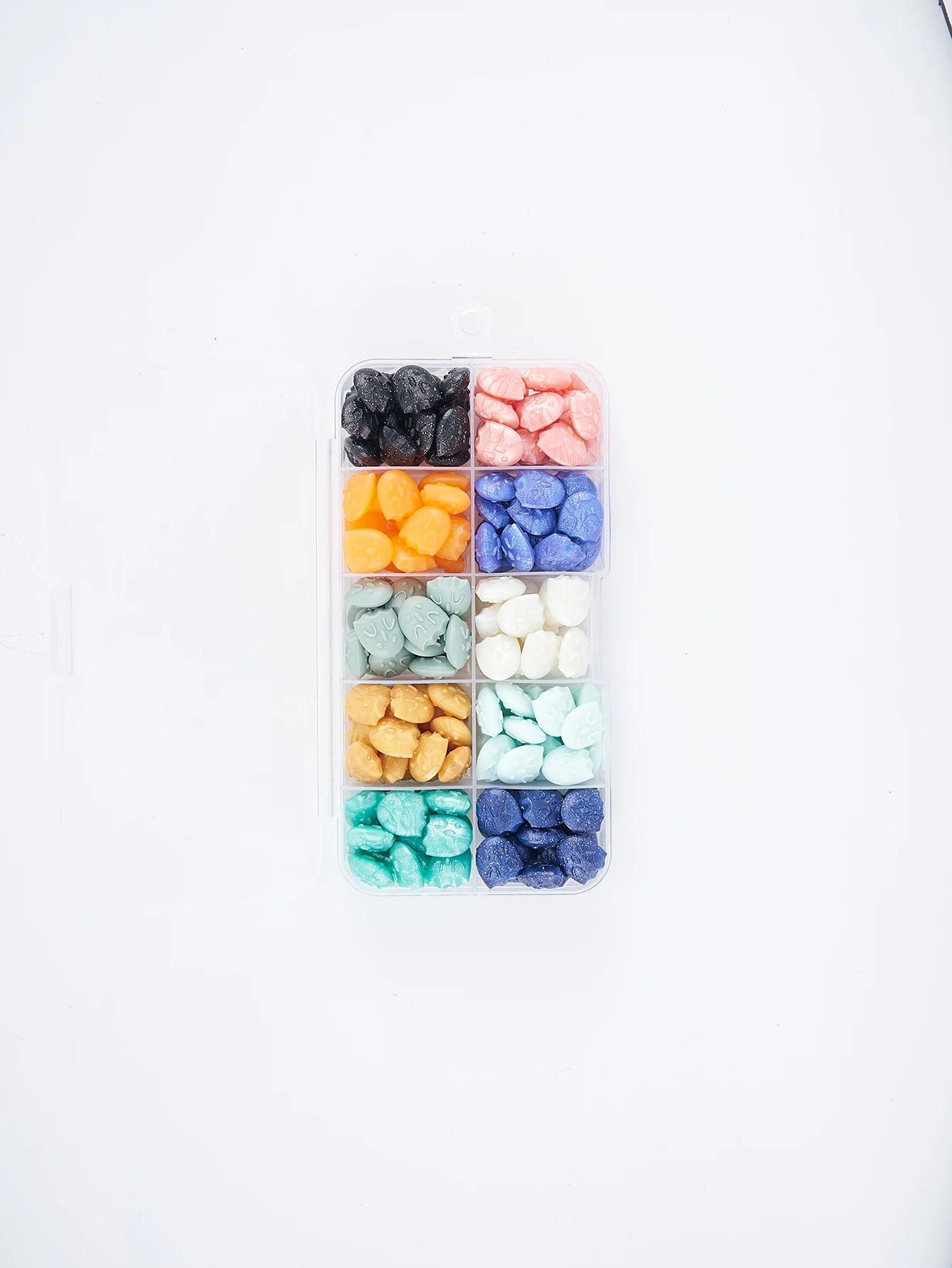 1 box of cute ghost-shaped fire paint wax particles, 10 or 15 colors/box, used for wedding and party invitations sealing