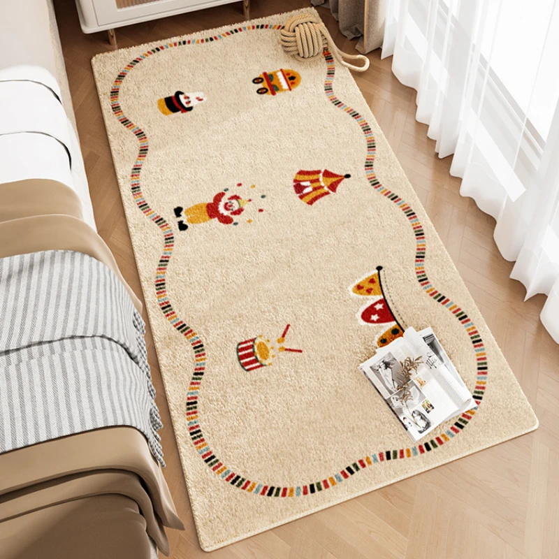 Children Bedroom Decor Bedside Carpet Soft Fluffy Baby Crawling Mat Cute Cartoon Carpets for Living Room Thick Plush Lounge Rug