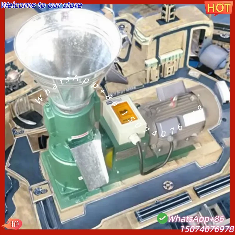 2026 High Productivity 125V/220V Home Feed Pellet Machine Steel Bird Poultry Chicken Fish Pelletizer Feed Processing