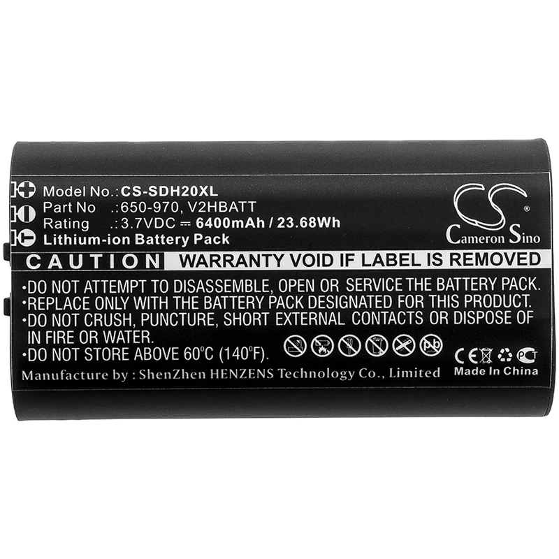 

CS 5200mAh/6400mAh 3.7V 19.24Wh/23.68Wh Dog Collar Li-ion Battery for SportDOG 650-970 V2HBATT TEK 2.0 GPS handheld