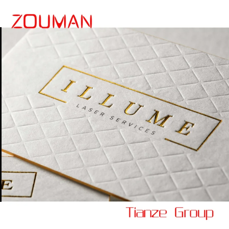 Custom , Customized White Design Business Card Gold Foiled & Embossed Business Card Personal Minimalist Visiting Name business c