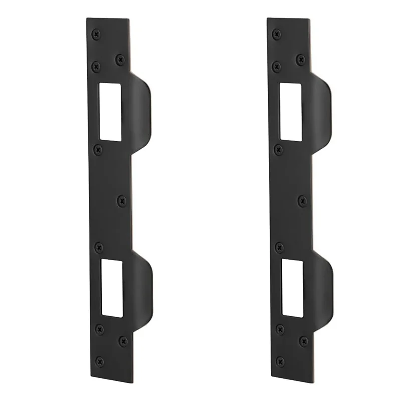 

Door Strike Plate Double Holes, Heavy-Duty Latch Reinforcement Plate For Door Handle And Deadbolt (2Pcs)