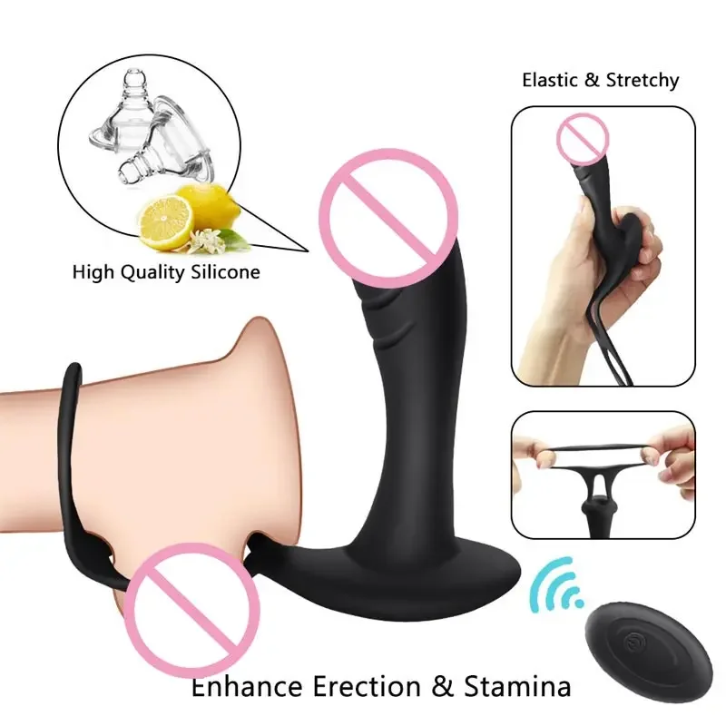 3 In1 Anal Stimulator Lock Butt Plug Prostate Prostate Massager With Ring Sexshop For Men Women Vibrator Dilation Goods