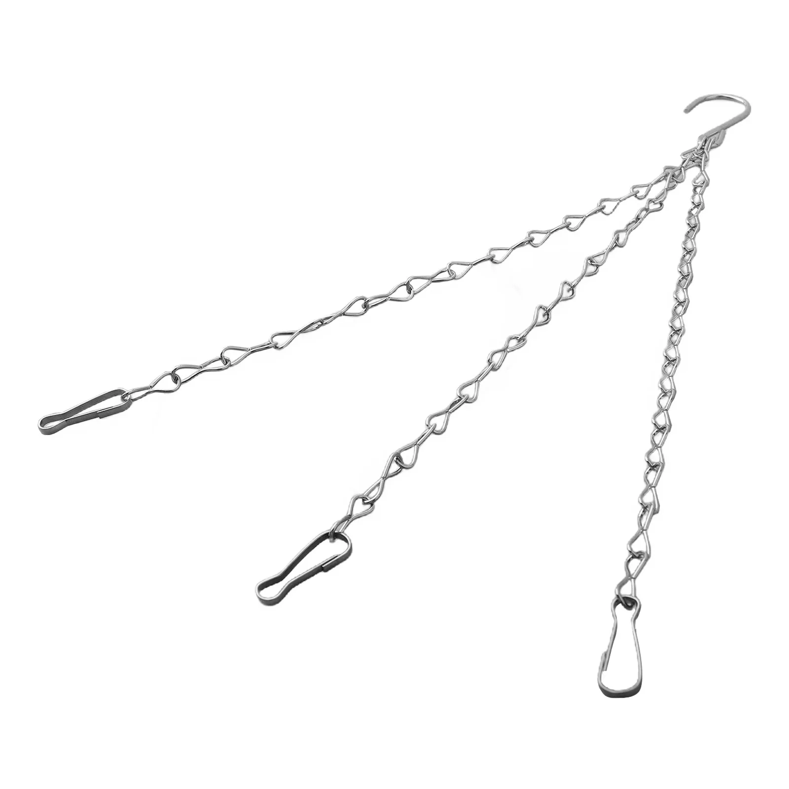 Replacement Metal Chain with 3 Strands for Hanging Flower Pots Bird Feeders Suet Cages Lanterns Wind Chimes Garden Decor