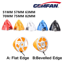 Spinner 51MM 57MM 63MM 70MM 75MM 82MM Hollow carved Gemfan Plastic Aluminium Bottom Flat Bevel Edge Spinners for RC Airplane 1PC